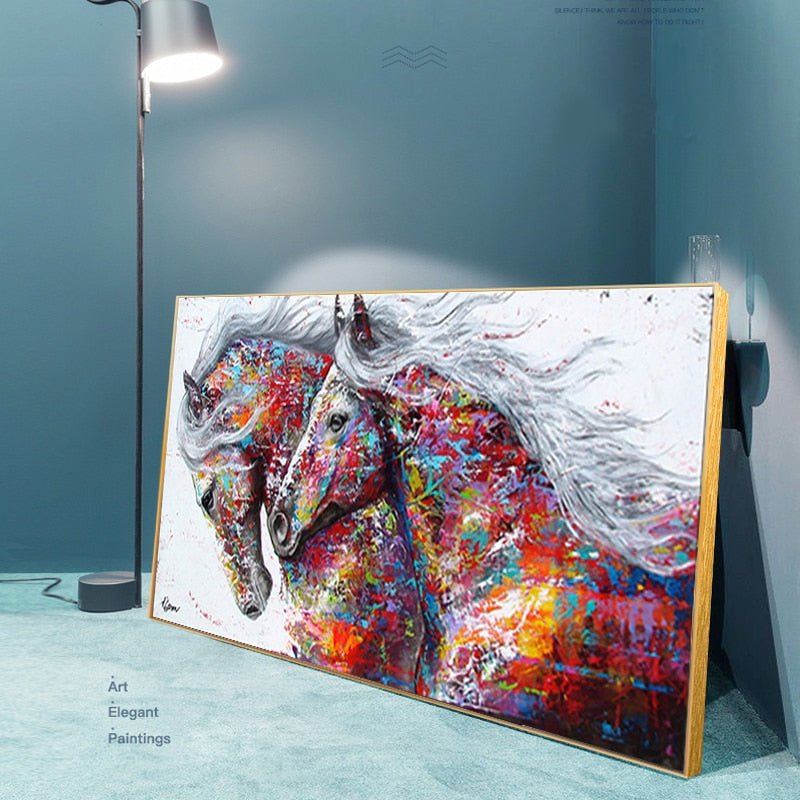 Peinture Chevaux Pop Art