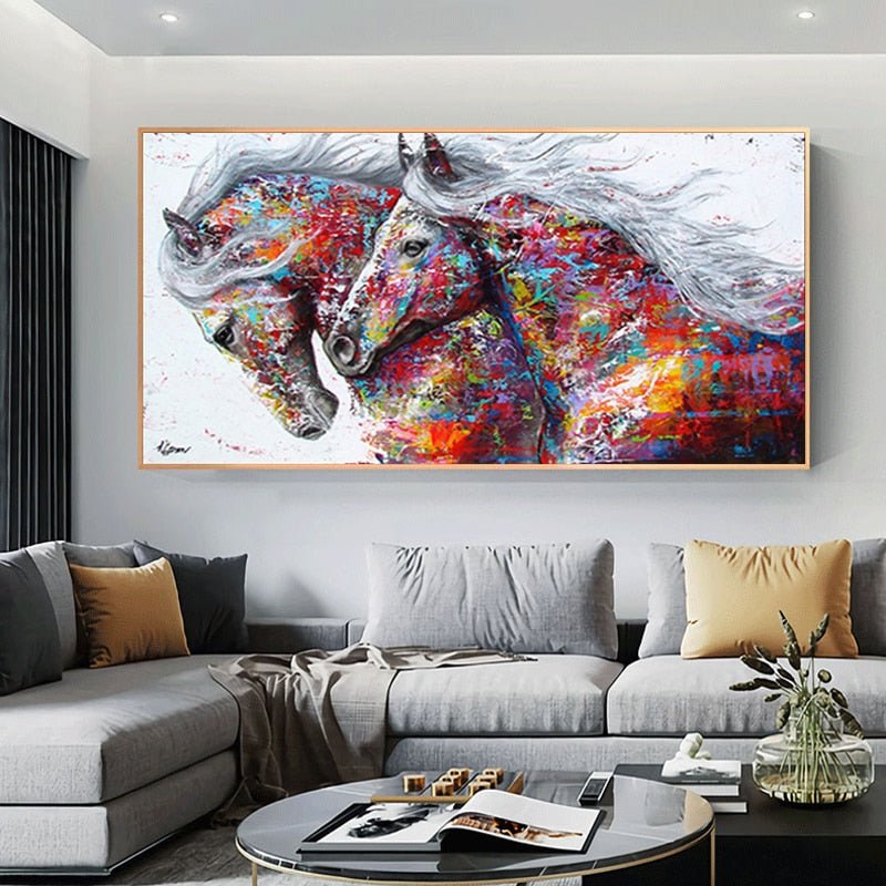 Peinture Chevaux Pop Art
