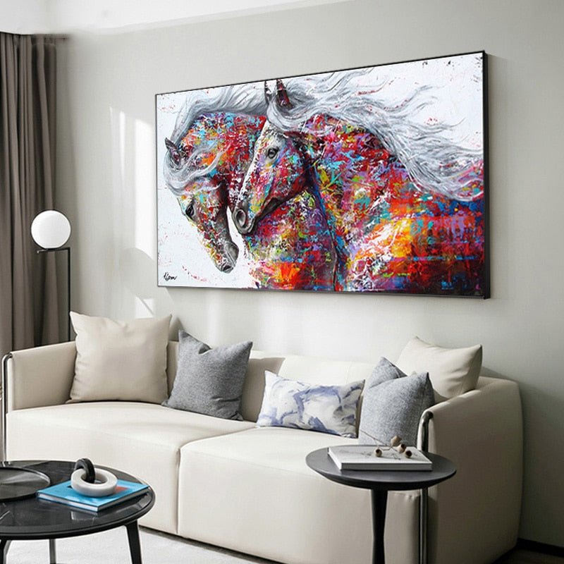 Peinture Chevaux Pop Art