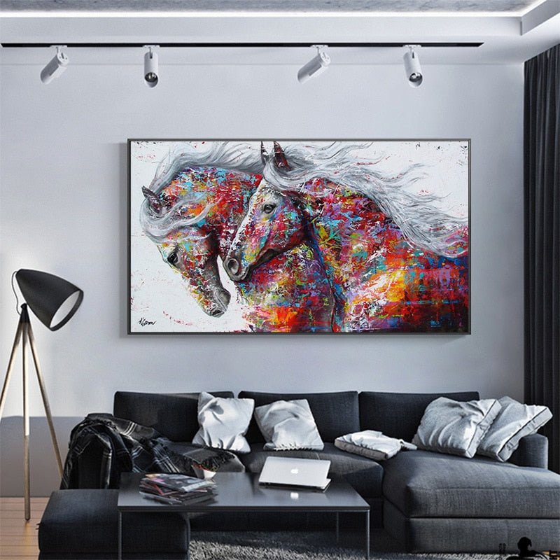 Peinture Chevaux Pop Art