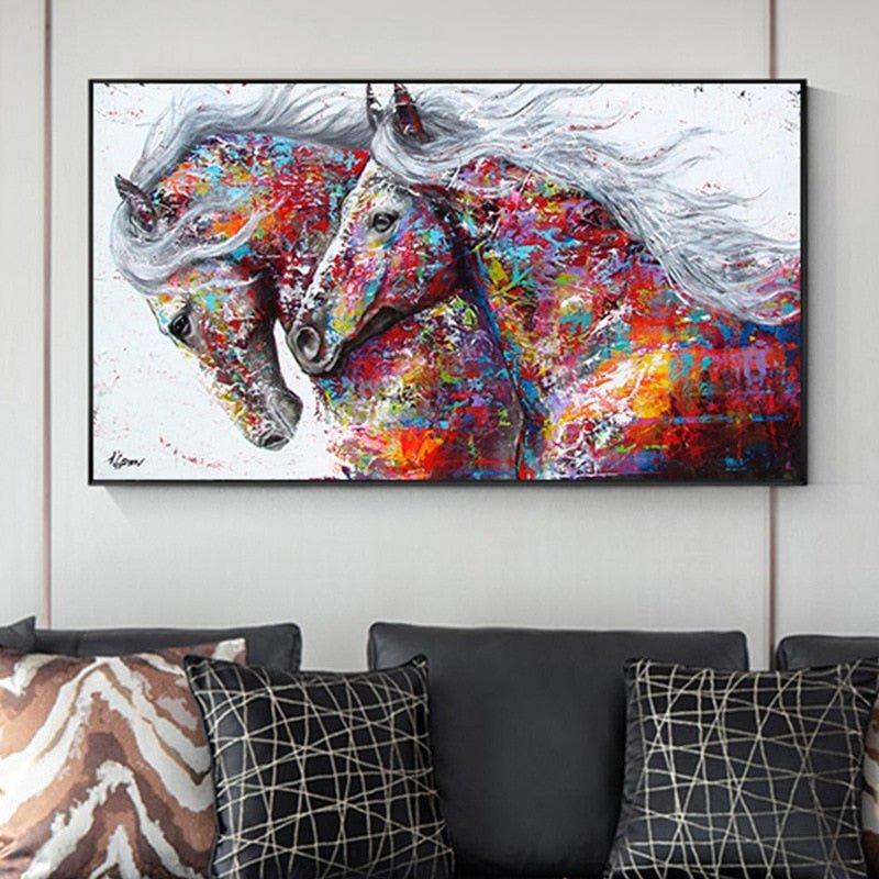 Peinture Chevaux Pop Art
