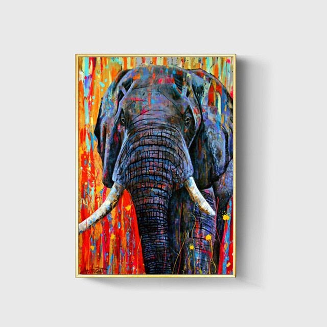 Peinture Colorée d'Éléphant