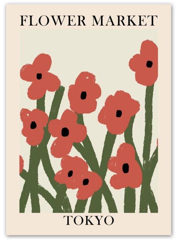 Peinture Coquelicot Minimaliste