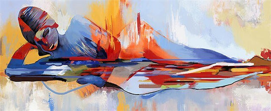 Peinture Corps Femme Allongée