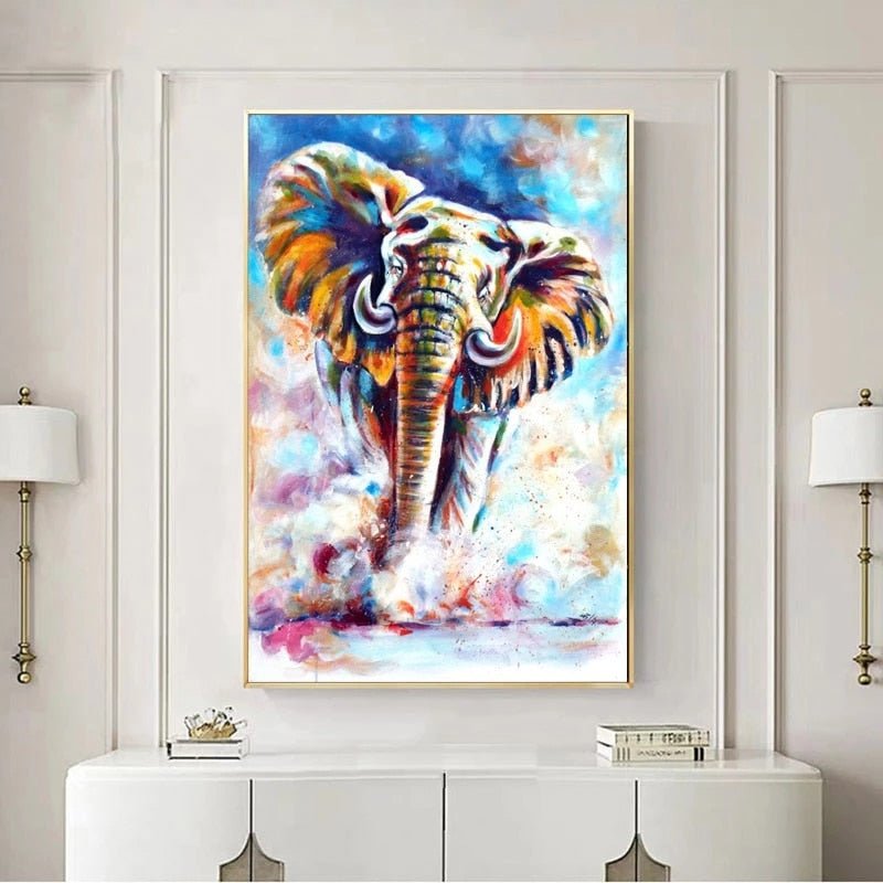 Peinture Éléphant Abstraite