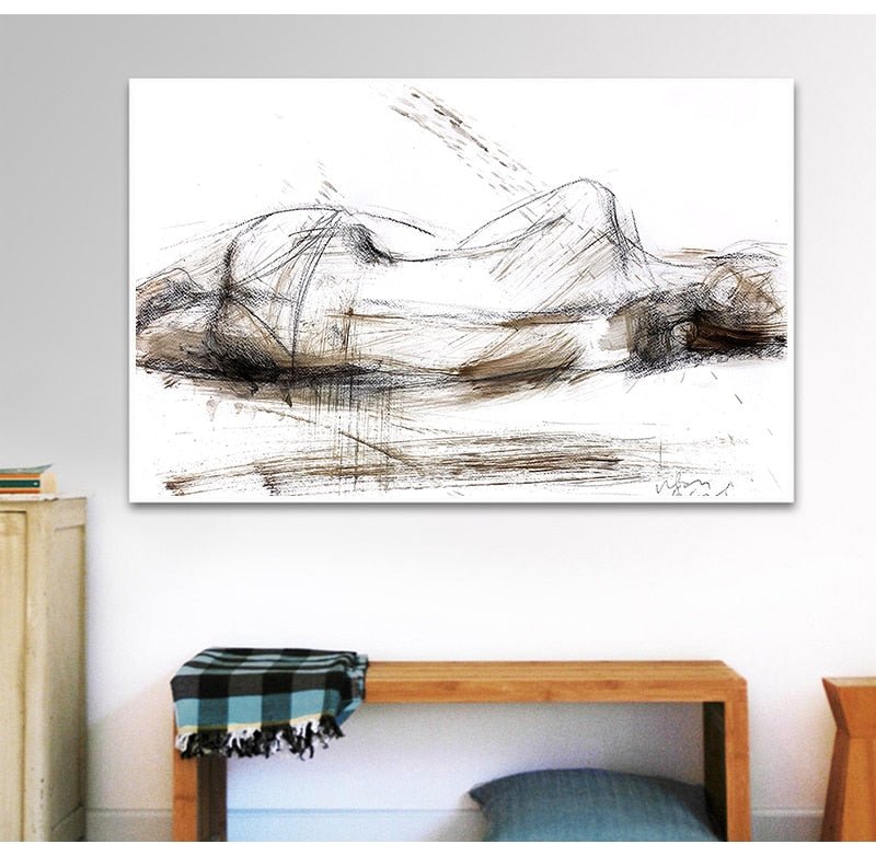 Peinture Femme Allongée