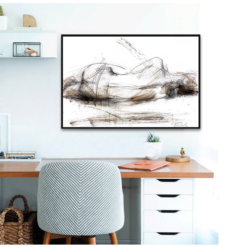 Peinture Femme Allongée