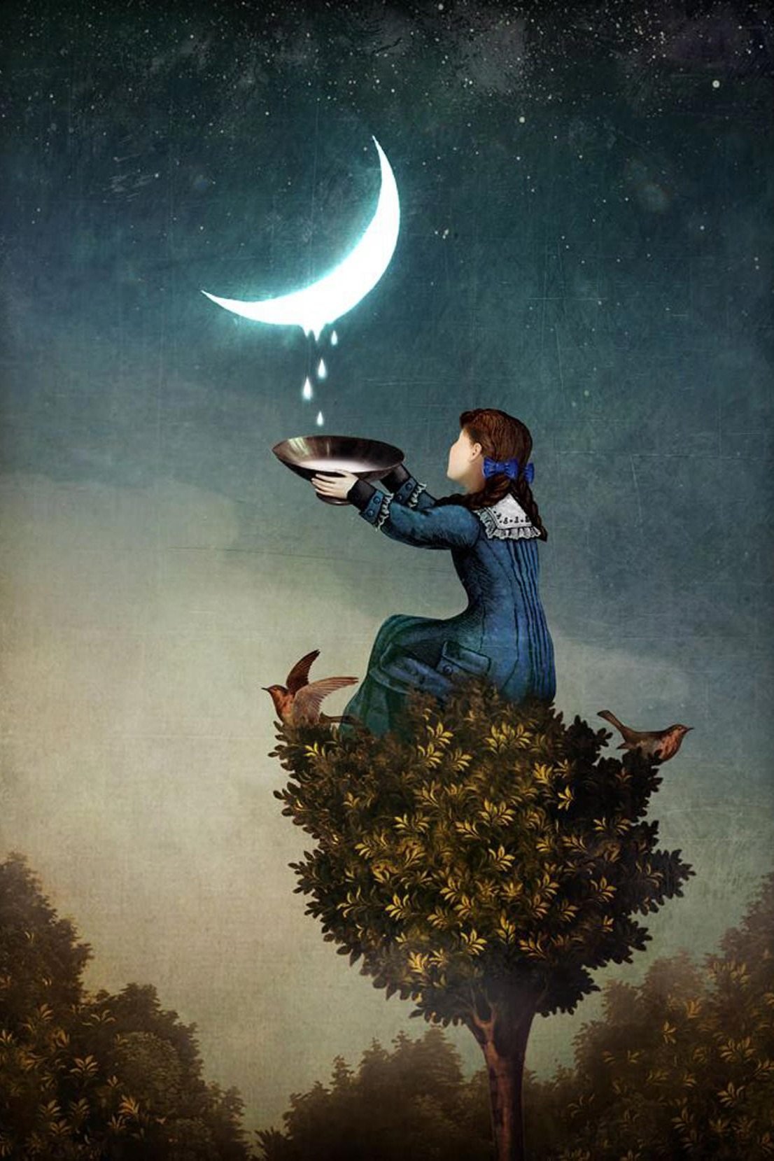 Peinture Femme Lune