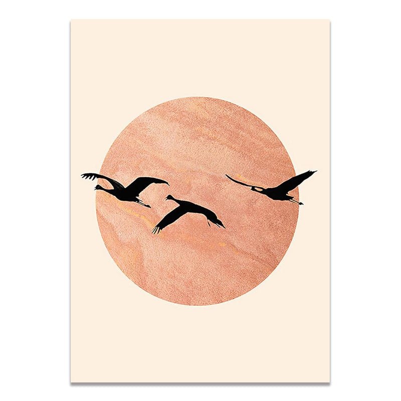 Peinture Minimaliste Cigogne