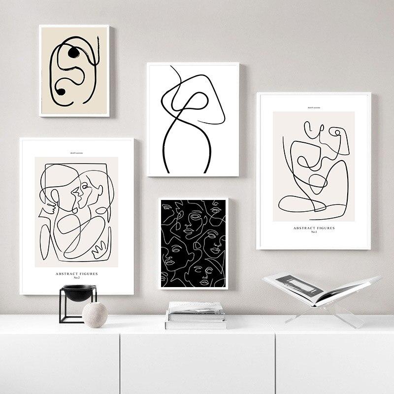 Peinture Minimaliste Moderne Femme
