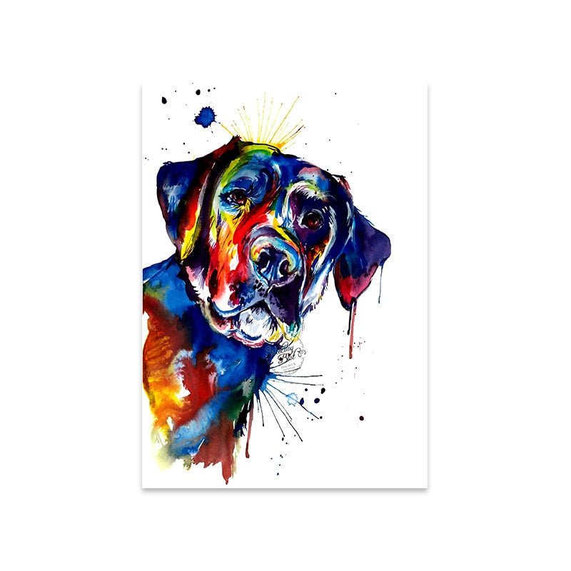 Peinture pop art labrador