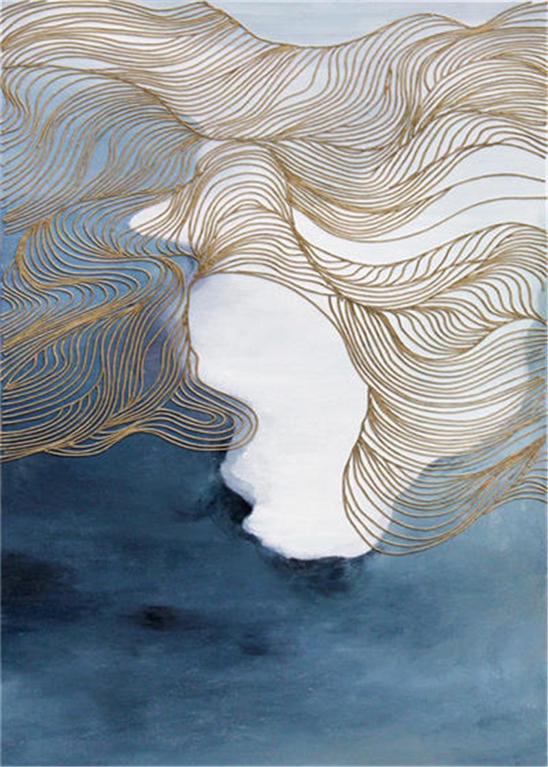 Peinture Sur Toile Abstraite Bleue