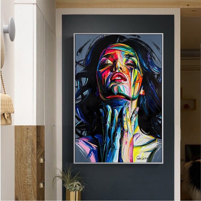 Peinture Toile Visage Femme Abstrait