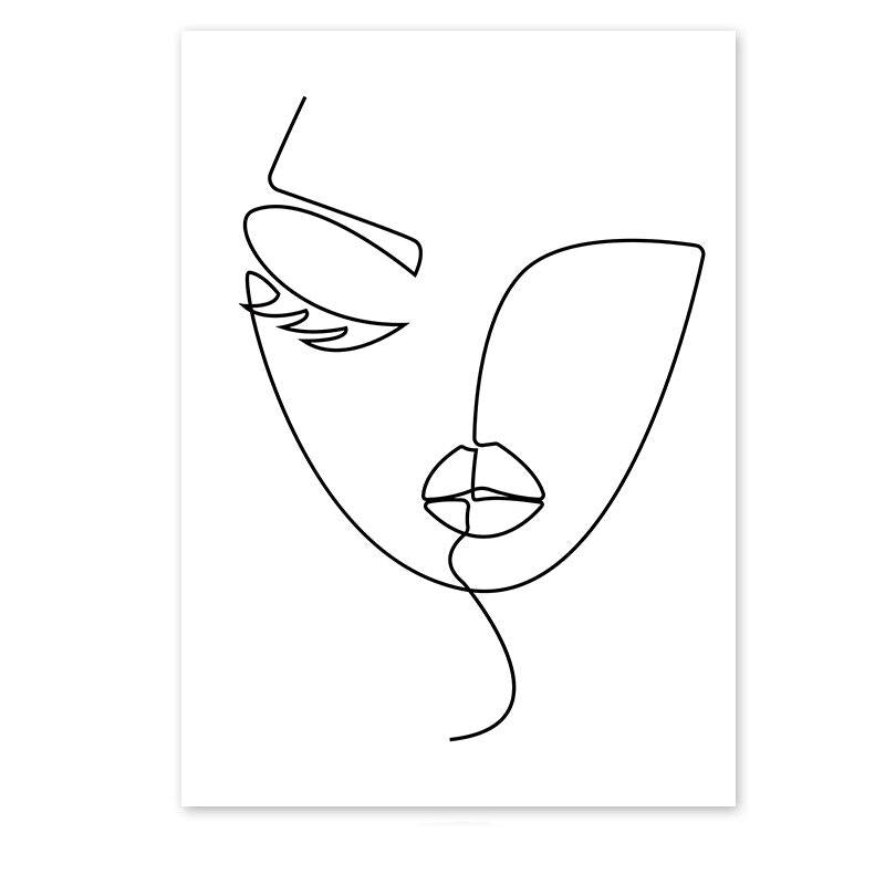 Peinture Visage Abstrait Moderne