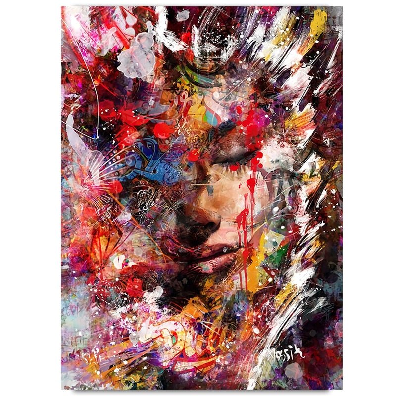 Peinture Visage Abstraite Féminin