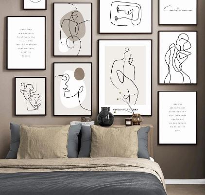 Peinture Visage Moderne Minimaliste