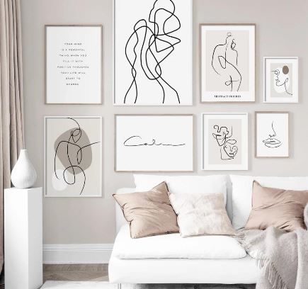 Peinture Visage Moderne Minimaliste