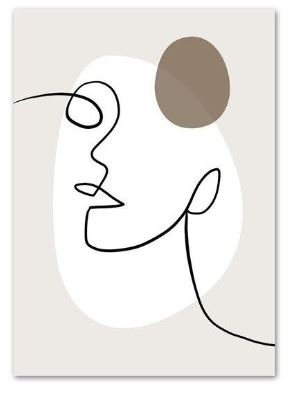 Peinture Visage Moderne Minimaliste