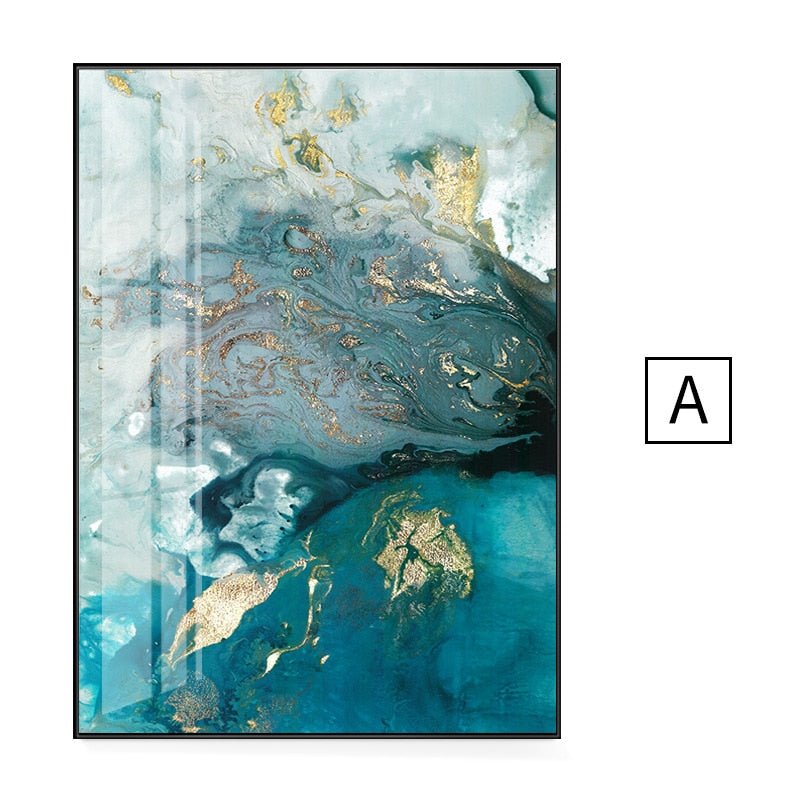 Tableau Abstrait Bleu