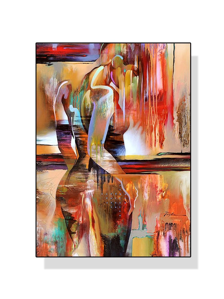 Tableau Abstrait Corps Femme