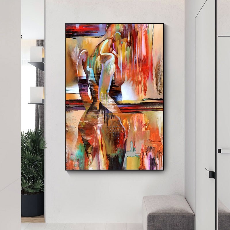 Tableau Abstrait Corps Femme