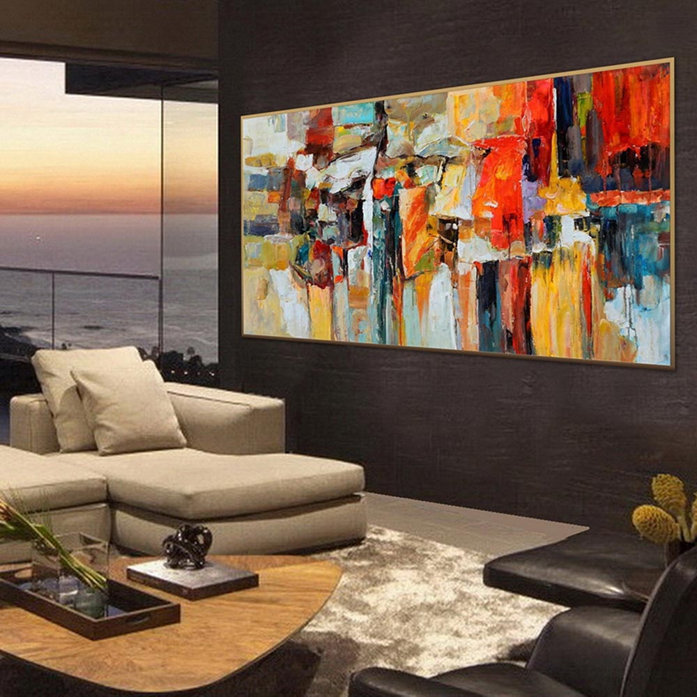 Tableau Abstrait Couleur Chaude