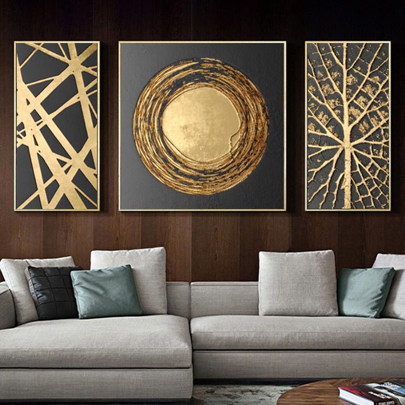 Tableau Abstrait Fond Noir