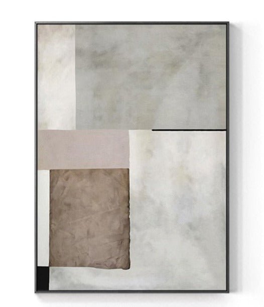 Tableau Abstrait Gris Beige