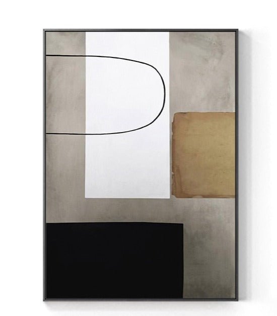 Tableau Abstrait Gris Beige