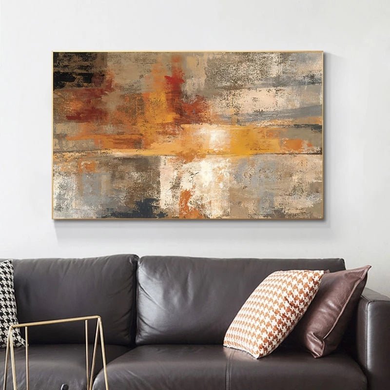 Tableau Abstrait Marron