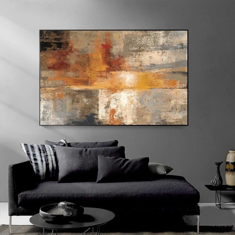 Tableau Abstrait Marron