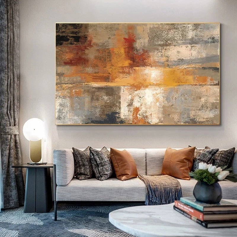 Tableau Abstrait Marron