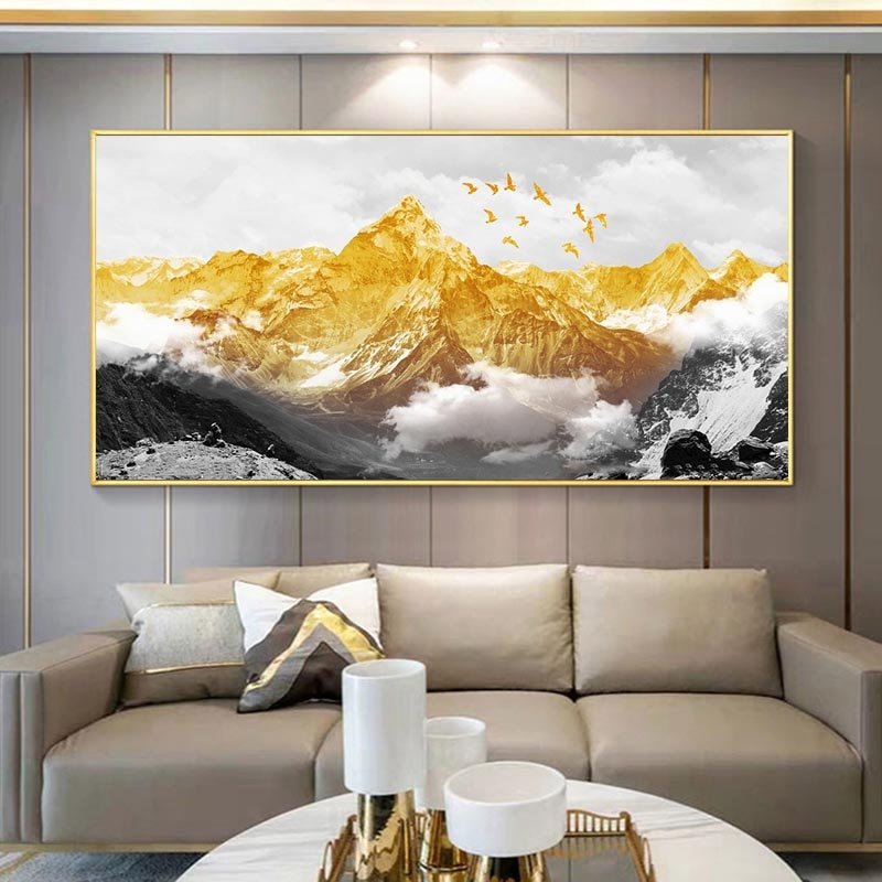 Tableau Abstrait Montagne