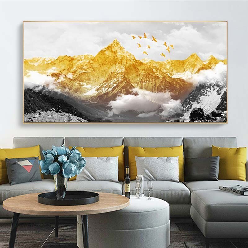 Tableau Abstrait Montagne