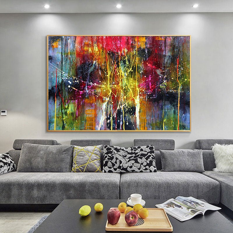 Tableau Abstrait Multicolore