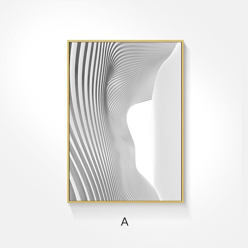 Tableau Abstrait Noir et Blanc