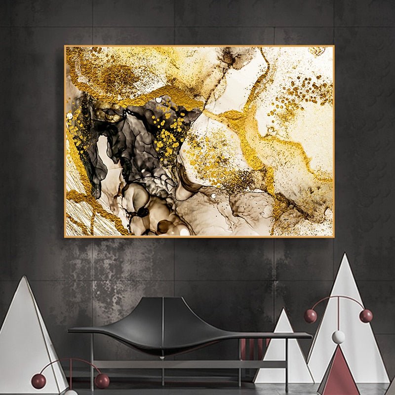 Tableau Abstrait Or