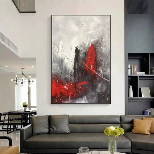 Tableau Abstrait Rouge