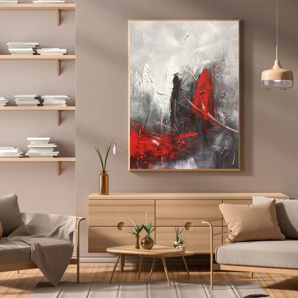 Tableau Abstrait Rouge
