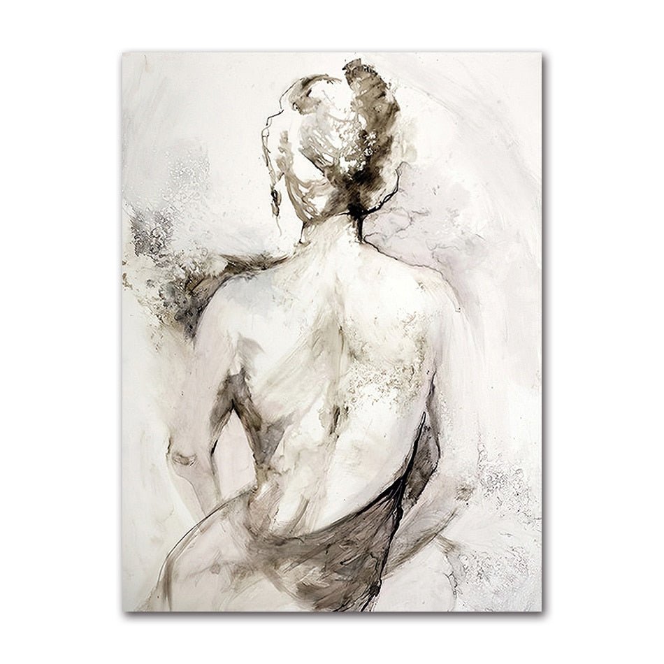 Tableau Abstrait Silhouette