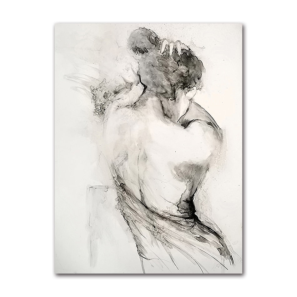 Tableau Abstrait Silhouette