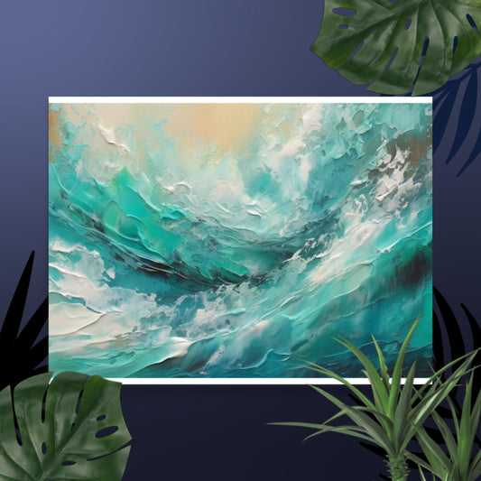 Tableau Abstrait Vert