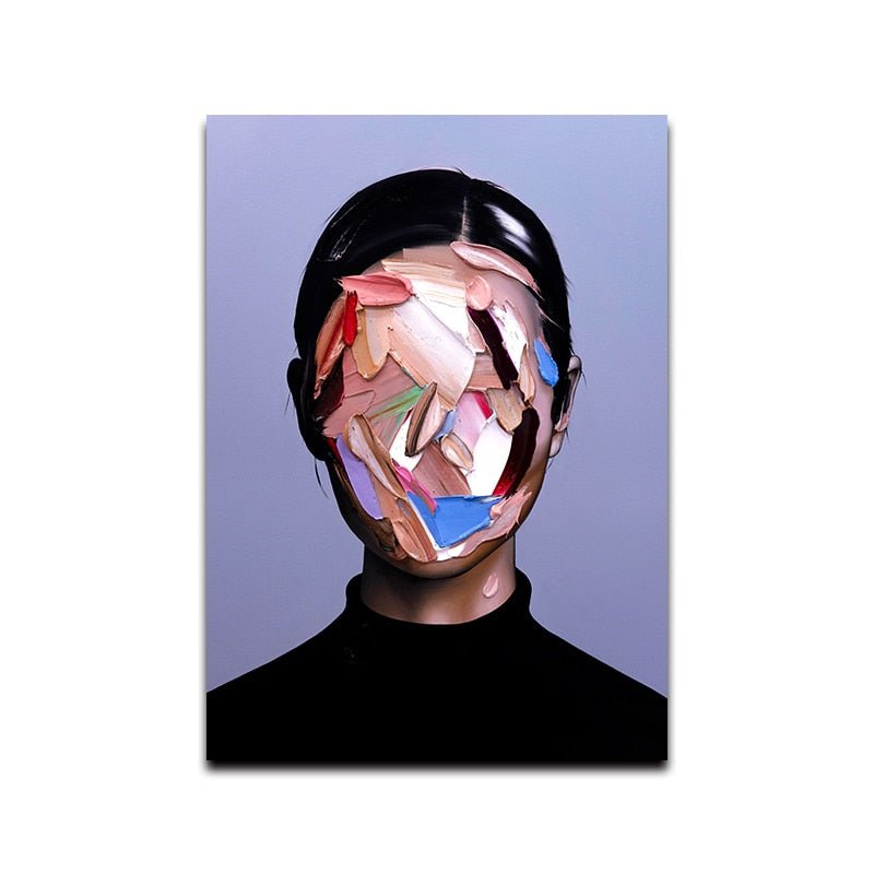 Tableau Abstrait Visage Femme