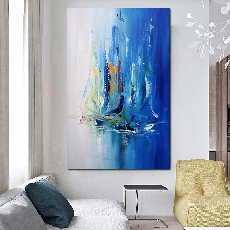 Tableau Bateau Abstrait