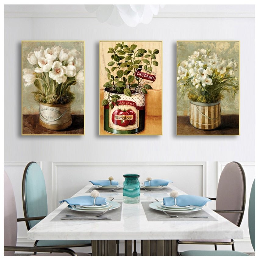 Tableau Bouquet de Fleur Ancien