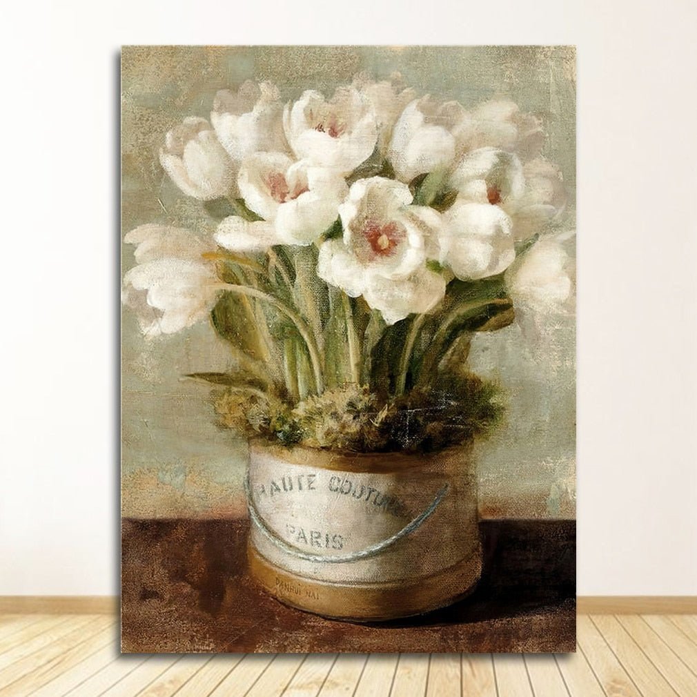 Tableau Bouquet de Fleur Ancien