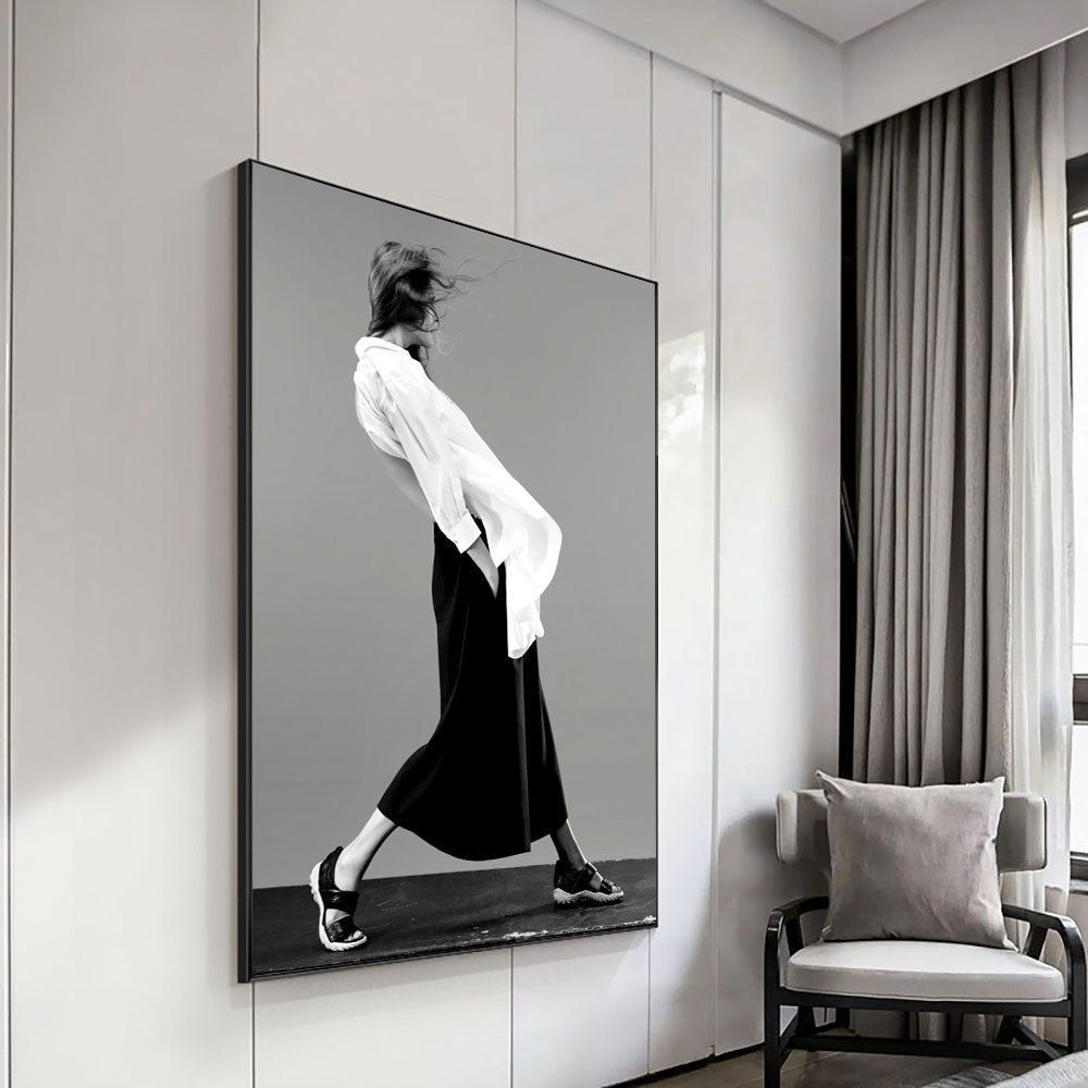 Tableau Chapeau en Noir et Blanc