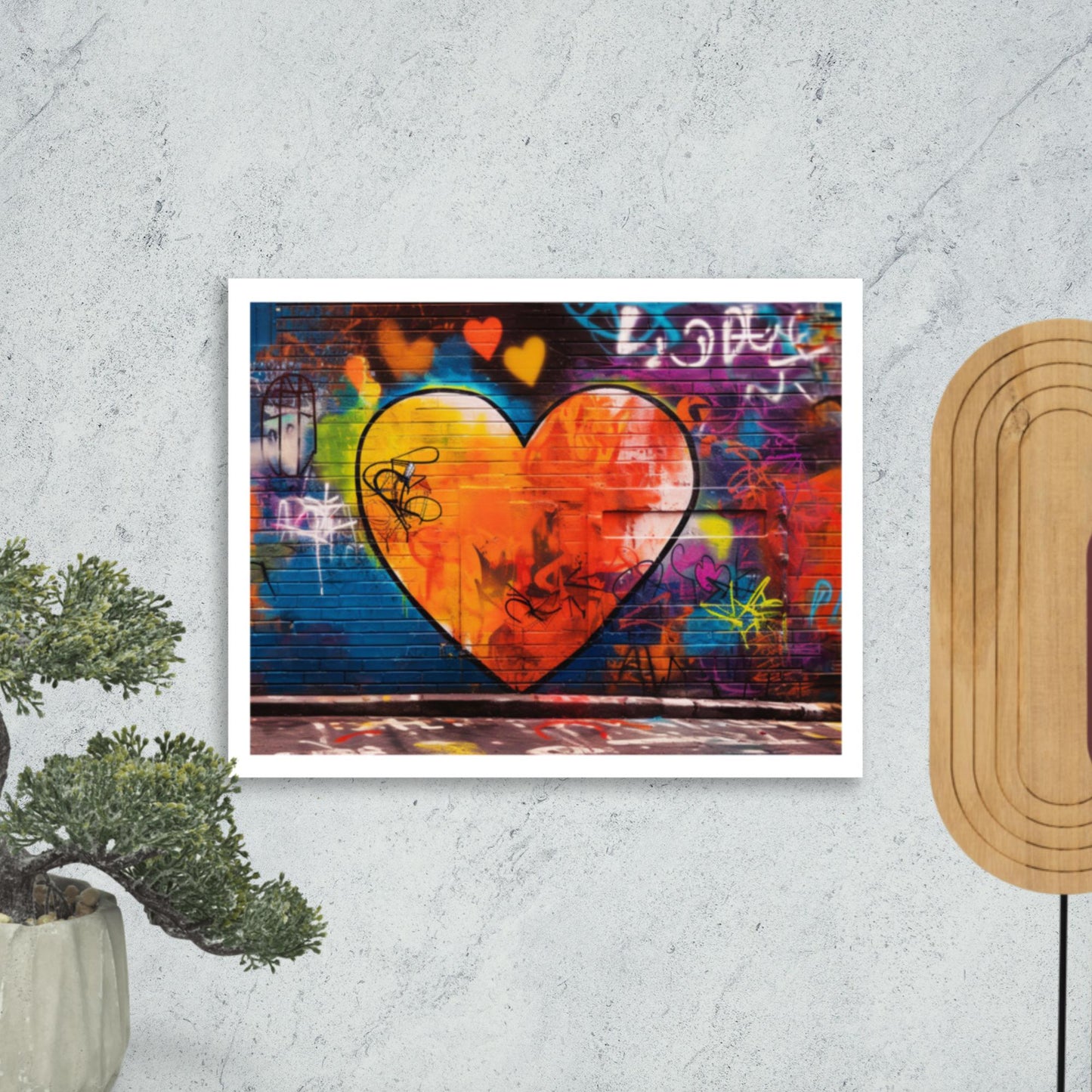 Tableau Coeur Graffiti