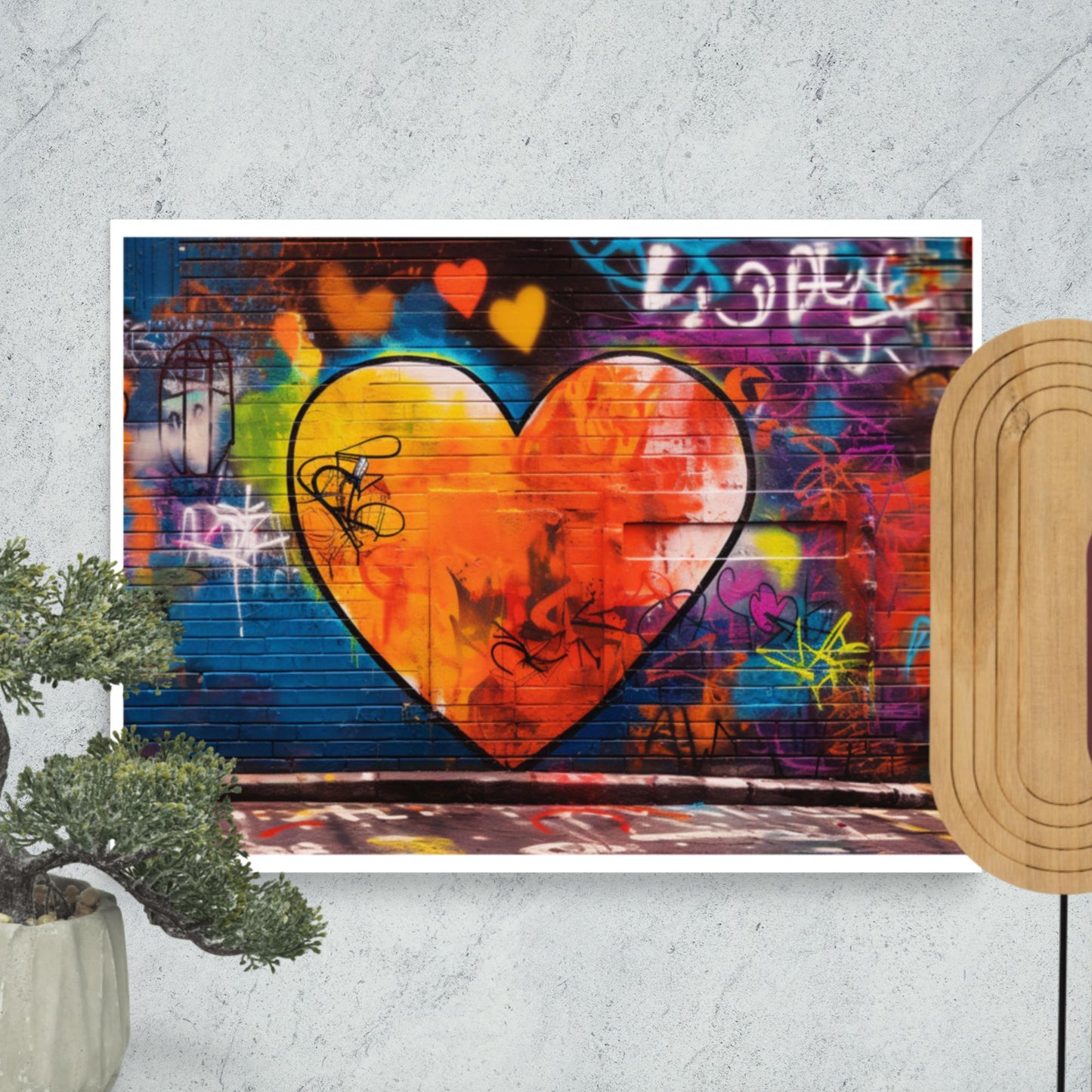 Tableau Coeur Graffiti