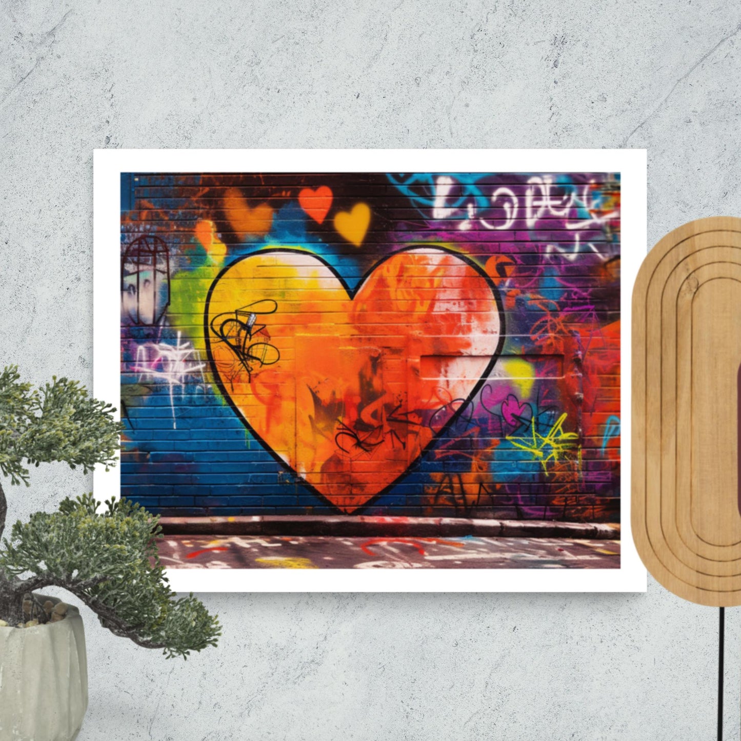 Tableau Coeur Graffiti